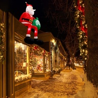 Père Noël grimpeur gonflable de 8 pieds avec lumières LED pour décorations de Noël extérieures et intérieures, fournitures de Noël