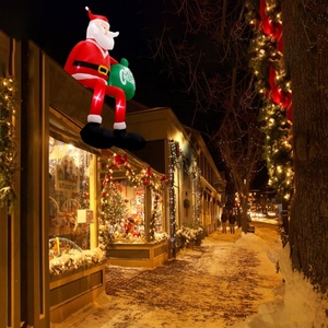 Père Noël grimpeur gonflable de 8 pieds avec lumières LED pour décorations de Noël extérieures et intérieures, fournitures de Noël - Product Image 6