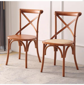 Chaise <span class=keywords><strong>à</strong></span> dossier croisé en résine, empilable, <span class=keywords><strong>pour</strong></span> <span class=keywords><strong>ferme</strong></span>, vignoble, <span class=keywords><strong>mariage</strong></span>, banquet, salle <span class=keywords><strong>à</strong></span> manger, CJ-09 - Product Image 2