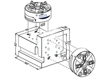 Mandrin rapide manuel HPEDM ITS 100 avec bloc carré pour machine CNC HE-C06430