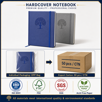 Großhandel A5 Lebensbaum PU-Leder Hardcover Notizbuch mit Gummiband, Individuelles Logo, Liniert oder Blanko Papier, Tagebuch OEM 100 Blatt