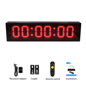 <span class=keywords><strong>Chronomètre</strong></span> électronique portable à affichage unique de 4 pouces et 6 chiffres, utilisation en conférence, alimentation par prise secteur, sans boutons - Product Image 4