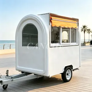 Remolque de Comida Personalizado de 2.2m, Carrito de Venta de Helados y Café, Camión de Comida Móvil en Venta - Product Image 1