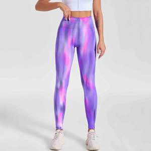 Colorful Tie Dye Aurora High Waist Butt-Lifting for Outdoor Running and Fitness <b>Women</b> Seamless Yoga <b>Leggings</b> Pants - Product Image 6