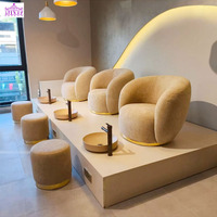 Fournisseurs de meubles de salon crème les plus populaires Chaises de pédicure spa à pied arrière court avec évier en céramique