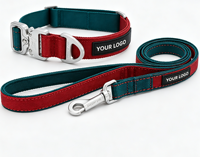 Ensemble collier et laisse pour chien en nylon avec boucle métallique à dégagement rapide, kit de promenade pour animaux de compagnie réglable avec logo personnalisé pour les aventures en plein air