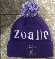 Chapeaux de ski d'hiver en acrylique de laine de haute qualité de logo personnalisé en gros, bonnet pompon teint en forme de crâne, bonnet tricoté en jacquard à pompons