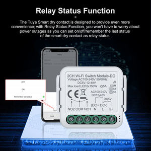 Relè a contatto secco Tuya WiFi con COM NO NC per apriporta garage e caldaia, modulo interruttore intelligente fai-da-te - Product Image 5
