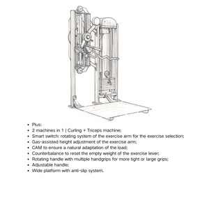 2025 OEM Maßgefertigte Dual-Funktions-Krafttrainingsmaschine Fitnessgeräte Körper Bizeps und Trizeps Multifunktions-Fitnessstation - Product Image 2