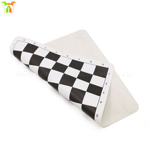 Papan catur kulit PU, mainan Promosi papan catur antiselip gulung lembut - Product Image 5