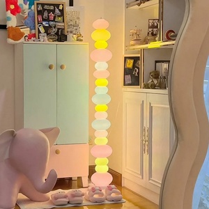 Candy String Rainbow <b>LED</b> Floor Lamp Nordic Novelty Glass Floor <b>Light</b> for Children Living Room Bedroom Vertical Lighting Fixtures - Product Image 2