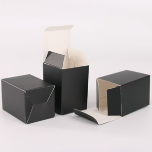 Çin özel Logo geri dönüşümlü Kraft hediye kutusu kozmetik mum parfüm nakliye ambalaj için beyaz siyah karton ambalaj kağıt kutu - Product Image 2