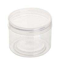 Pot cylindrique à large ouverture en plastique anti-fuite Yolio, couvercle transparent, option couvercle en aluminium, matériau PET, modèle J-001 pour aliments secs et fruits