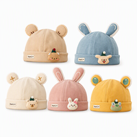 Casquette Docker pour bébé et tout-petit avec oreilles d'animaux 3D, bonnet en peluche mignon, chapeau doux et chaud pour la protection solaire en extérieur, accessoires