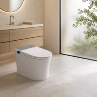 Siège de toilette intelligent haut de gamme avec bidet électrique, siège chauffant, ouverture automatique du couvercle, séchage à l'air chaud, télécommande, fixation murale, chasse d'eau cyclonique