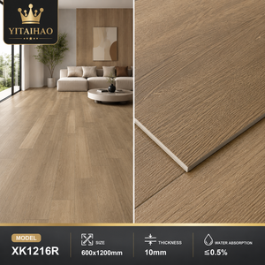 Carrelage en porcelaine effet bois moderne 600x1200mm, résistant à l'usure pour sol et mur, idéal pour salle de bain et villa - Product Image 1