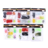 Lot d'appâts souples pour la pêche, Set de leurres pour attraper des poissons comme les carpes, avec hameçon en plomb, matériel pour pêcher, 15 pièces