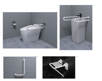 Fohome Handicapés Wc Homecare P Trap Double Chasse Confort Hauteur Ensembles de Sanitaires Toilettes pour Handicapés
