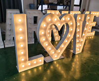 Enseigne lumineuse LED 3D autoportante avec base, personnalisable, blanc chaud, en forme de cœur, alphabet, chiffres, symboles, grande enseigne décorative