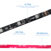 Kits de rétroéclairage LED pour téléviseur Joystar 5m 4K UHD 60HZ HDMI 2.0 Boîte de synchronisation RGBIC IP65 Bande lumineuse LED ambiante pour écran identique pour téléviseurs de 75 à 85 pouces