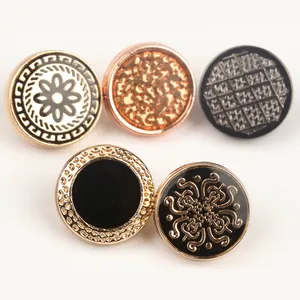 Traje decorativo artesanal exquisito, botones de 12mm, accesorios de Metal elegantes, botones para mujer