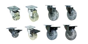 Roulettes droites en gel pour meubles, roulettes pivotantes plates, roulettes transparentes - Product Image 2