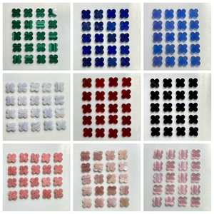8x2mm a 18x2mm trifoglio naturale <span class=keywords><strong>blu</strong></span> rosso agata <span class=keywords><strong>occhio</strong></span> <span class=keywords><strong>di</strong></span> <span class=keywords><strong>tigre</strong></span> Malachite quattro foglie trifoglio gioielli - Product Image 2
