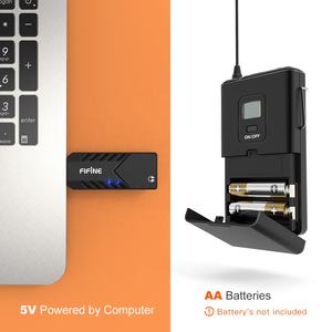 <span class=keywords><strong>Fifine</strong></span> K031B Equipo de podcast Auriculares inalámbricos Lavalier Conferencia <span class=keywords><strong>Micrófono</strong></span> de solapa <span class=keywords><strong>inalámbrico</strong></span> Micrófonos - Product Image 4