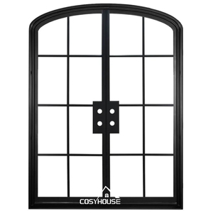 Porte <span class=keywords><strong>in</strong></span> acciaio ad arco Cosyhouse cancello villa <span class=keywords><strong>in</strong></span> ferro battuto disegni artigianali porte esterne <span class=keywords><strong>in</strong></span> ferro per ville <span class=keywords><strong>in</strong></span> acciaio <span class=keywords><strong>vetro</strong></span> metallo porte - Product Image 5