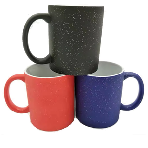 Personalizable 11oz Classic Ceramic Photo Sublimación Tazas <span class=keywords><strong>de</strong></span> café Cambio <span class=keywords><strong>de</strong></span> color en forma <span class=keywords><strong>de</strong></span> corazón Mango Frosted Magic Cup Made Clay - Product Image 1