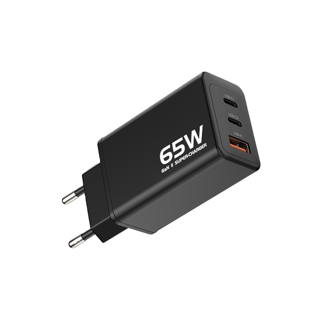 65W Gan Fast Charger USB C USB a 1C 1A 2C 1A Wall Adapter for iPhone Galaxy KC US EU UK Plug GaN 65W 3 Ports PD PPS Charger