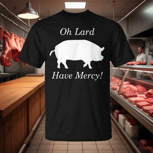 T-shirt Oh Lard Have Mercy Butcher noir unisexe taille adulte S M L XL XXL - Product Image 3