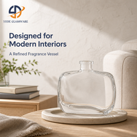 Diffuseur de parfum créatif en verre transparent avec accent floral naturel pour arrangements floraux d'intérieur et décoration de la maison