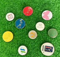 Marqueur de balle de golf en métal durable personnalisé avec design magnétique 3D en émail, idéal pour l'intérieur/l'extérieur et les cadeaux d'affaires