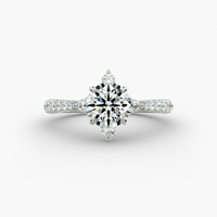 Evanex Bague de Fiançailles Classique Populaire à 4 Griffes en Argent 925 avec Moissanite Diamant, Bague de Mariage pour Femme, Bijoux Fins
