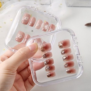Boîte de Rangement Transparente pour <span class=keywords><strong>Ongles</strong></span>, Boîte de Rangement pour Badges, Grand Emballage Fait Main pour Faux <span class=keywords><strong>Ongles</strong></span>, Boîte Vide Carrée pour Colliers - Product Image 3