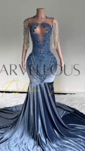 ชุดราตรีงานกาล่าสีเขียวประดับคริสตัลวิบวับ MF Sparkly Rhinestone Green Gala 2024  ชุดออกงานปักเลื่อมหนัก  ชุดราตรีทรงบอลกาวน์หรูหราสำหรับผู้หญิง - Product Image 2