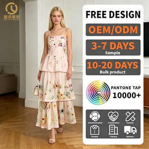 <span class=keywords><strong>Abito</strong></span> Lungo Estivo da Donna <span class=keywords><strong>con</strong></span> Stampa Personalizzata, Stile Casual per Spiaggia e Vacanze, <span class=keywords><strong>con</strong></span> <span class=keywords><strong>Spalline</strong></span> Sottili Stampate, Produzione all'Ingrosso - Product Image 1