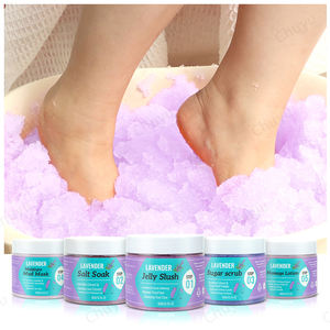 Kit de soins pour les pieds à l'<span class=keywords><strong>huile</strong></span> <span class=keywords><strong>essentielle</strong></span> de <span class=keywords><strong>lavande</strong></span>-Ensemble SPA en 5 étapes avec calmant, exfoliant et hydratant pour des pieds rafraîchis et soyeux - Product Image 1