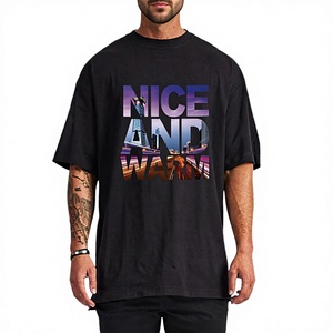 T-shirts d'été en polyester et coton pour hommes, grande taille, personnalisables avec logo, en tricot, pour occasions formelles, vente en gros - Product Image 3