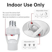 Lámpara de Pared con Sensor de Movimiento Infrarrojo Automático para el Cuerpo Humano, Detector de Movimiento PIR, Base E27, Plástico, CA 220V, 2 Años de Garantía, Dvliil