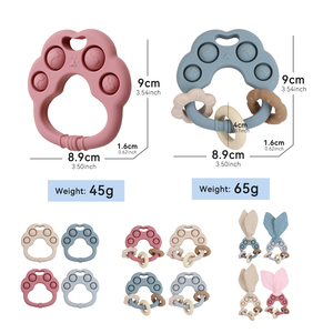 Juguete <span class=keywords><strong>Mordedor</strong></span> de Silicona Suave para Bebés, Libre de BPA, con Forma de Pata, Fácil de Agarrar, con Texturas de Masaje para Aliviar las Molestias de la Dentición - Product Image 6