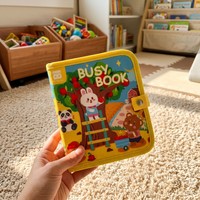 Tableau d'activités Montessori en feutre pour tout-petits, jouet éducatif sensoriel, fournitures professionnelles en gros