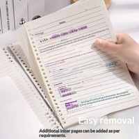 Carnet à feuilles mobiles B5 à épaississement minimal, non irritant, avec spirale détachable, carnet de grande valeur pour étudiants