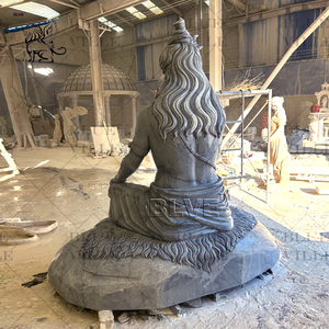Statue de Dieu hindou en <span class=keywords><strong>pierre</strong></span> naturelle sculptée à la main, nouvelle conception BLVE, grande <span class=keywords><strong>sculpture</strong></span> de Shiva en marbre bleu avec socle - Product Image 3