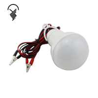 Ampoule LED à basse tension DC 12v 9w, coque en plastique, blanc, ampoule LED avec pince métallique adaptée aux batteries