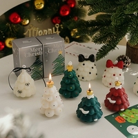 Velas Aromáticas Elite en Forma de Árbol de Navidad 3D, Caja de Color Independiente, Mini Velas para Tiendas, Regalos Navideños y Decoración