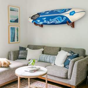 Support de planche de surf crochets frêne bois affichage écologique naturel <span class=keywords><strong>Snowboard</strong></span> <span class=keywords><strong>Wakeboard</strong></span> - Product Image 2