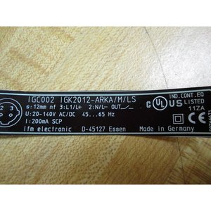 Sensor Inductivo Ifm Efector IGC002 IGK2012 ARKA M LS 104AK, Sensor de Proximidad, Hecho en Alemania - Product Image 4