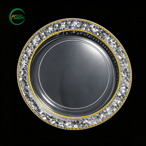 Platos Desechables de Plástico PS Transparente de 10 Pulgadas, Vajilla Premium <span class=keywords><strong>para</strong></span> Bodas, <span class=keywords><strong>Fiestas</strong></span> y Servicios de Catering <span class=keywords><strong>para</strong></span> <span class=keywords><strong>Banquetes</strong></span> - Product Image 2